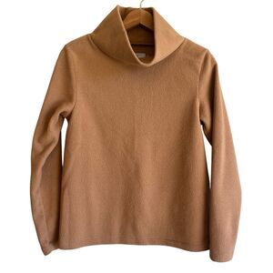 Dudley Stephens Cobble Hill Turtleneck Vello Fleece Size S Camel Preppy